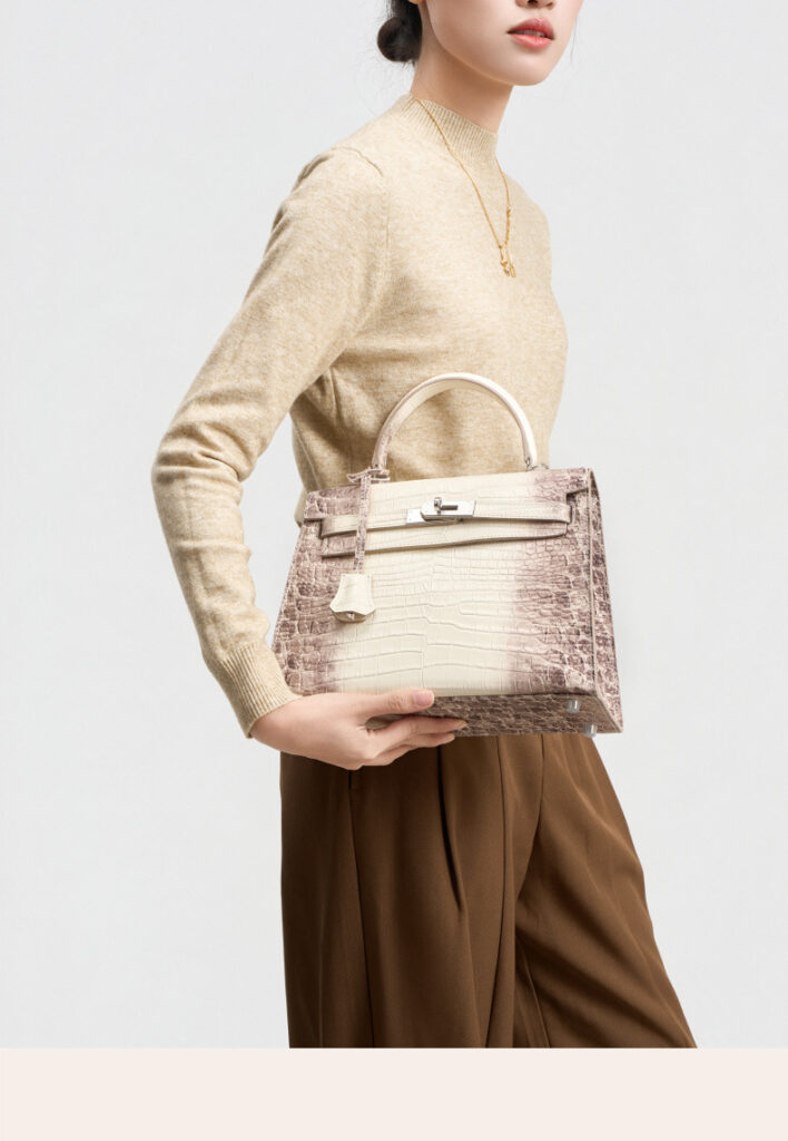 High-quality leather Kelly bag with crocodile pattern GY8328 Demo 0016