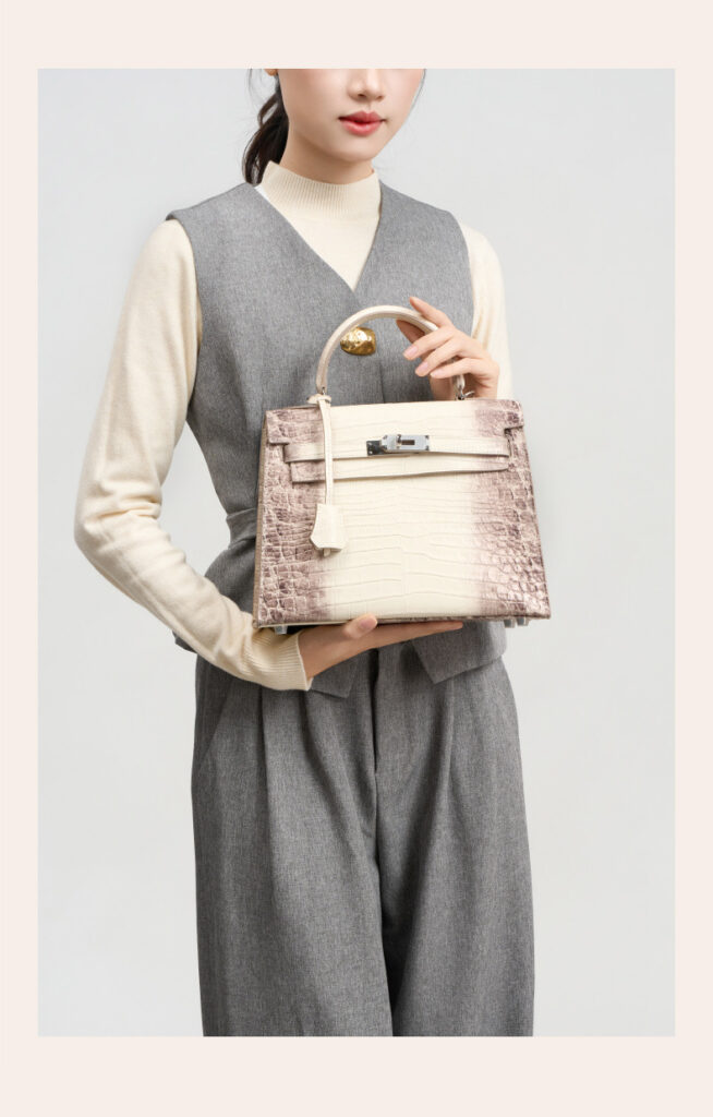 High-quality leather Kelly bag with crocodile pattern GY8328 Demo 0021
