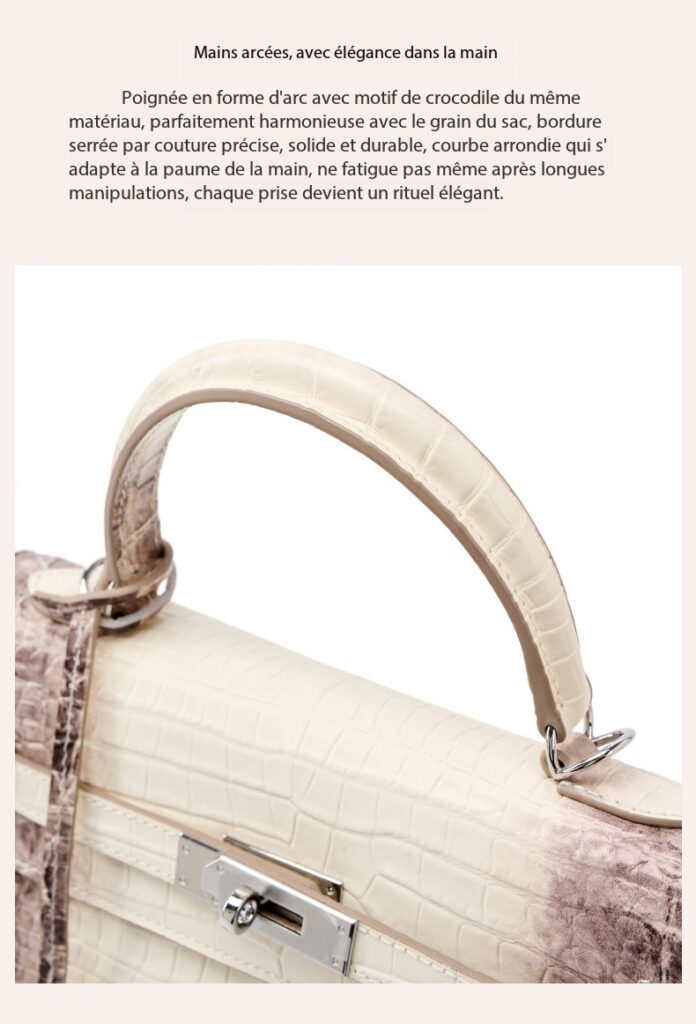 High-quality leather Kelly bag with crocodile pattern GY8328 Demo 009
