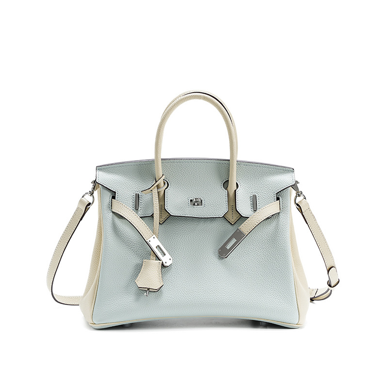 Sac à main Kelly Platinum en cuir véritable 00BK-005