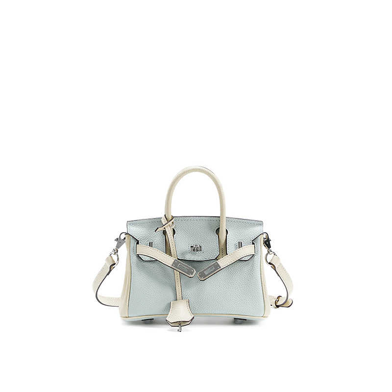 Sac à main Kelly Platinum en cuir véritable 00BK-007