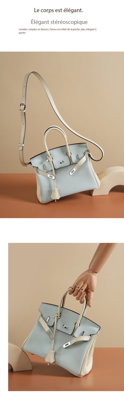 Kelly Platinum Handbag in Genuine Leather 00BK Demo 0014