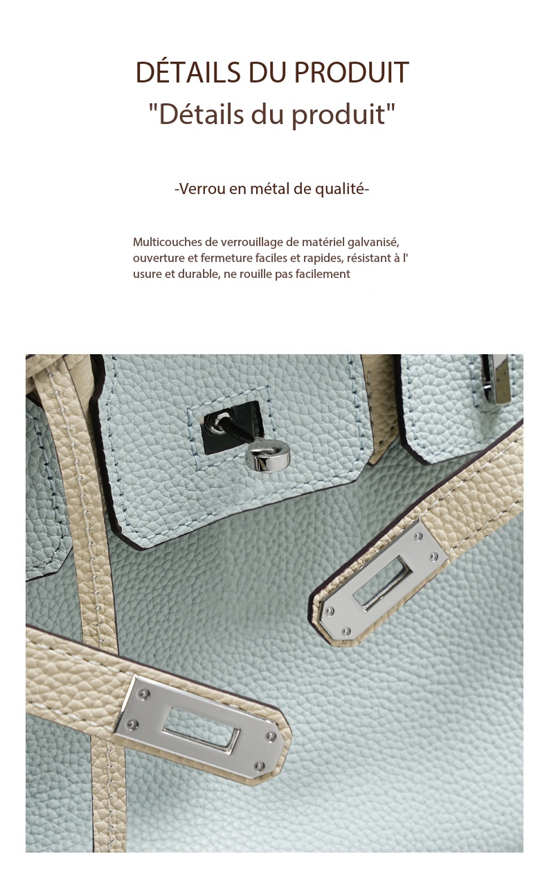Kelly Platinum Handbag in Genuine Leather 00BK Demo 0015