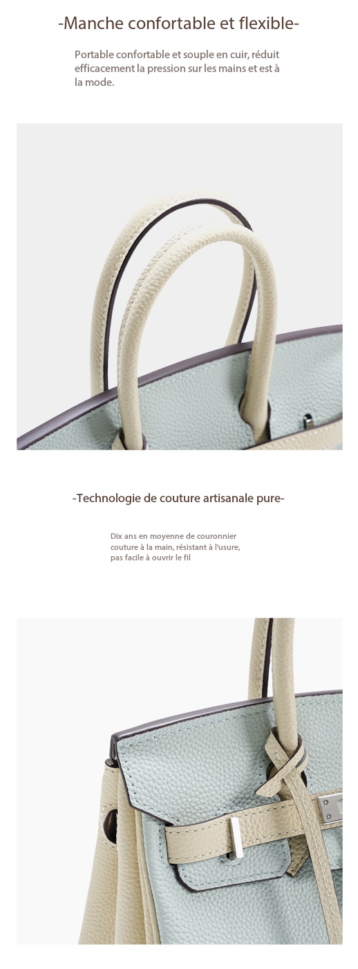 Kelly Platinum Handbag in Genuine Leather 00BK Demo 0016