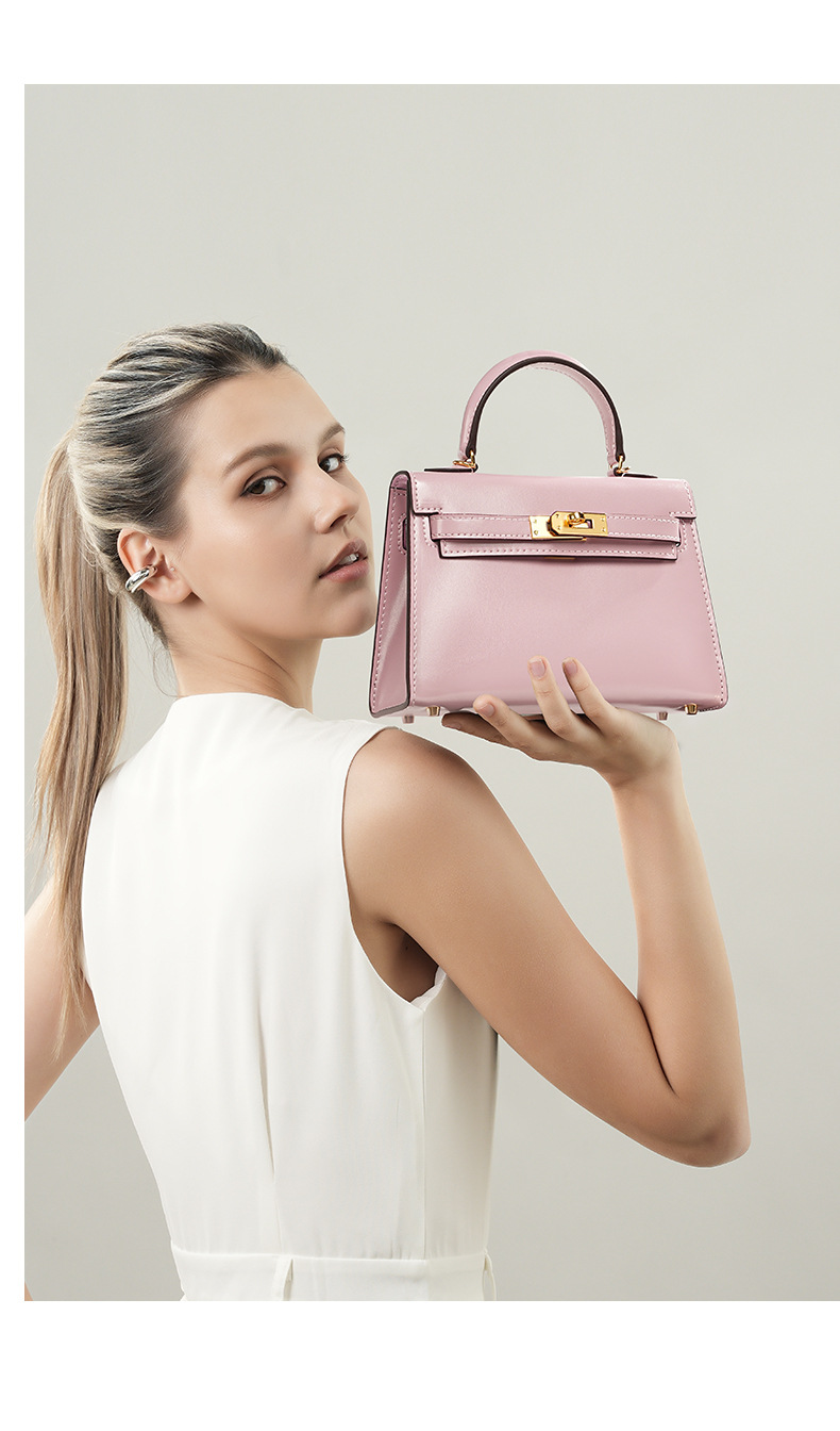 Sac à main Kelly haute couture cuir, haut de gamme KL Demo 0015