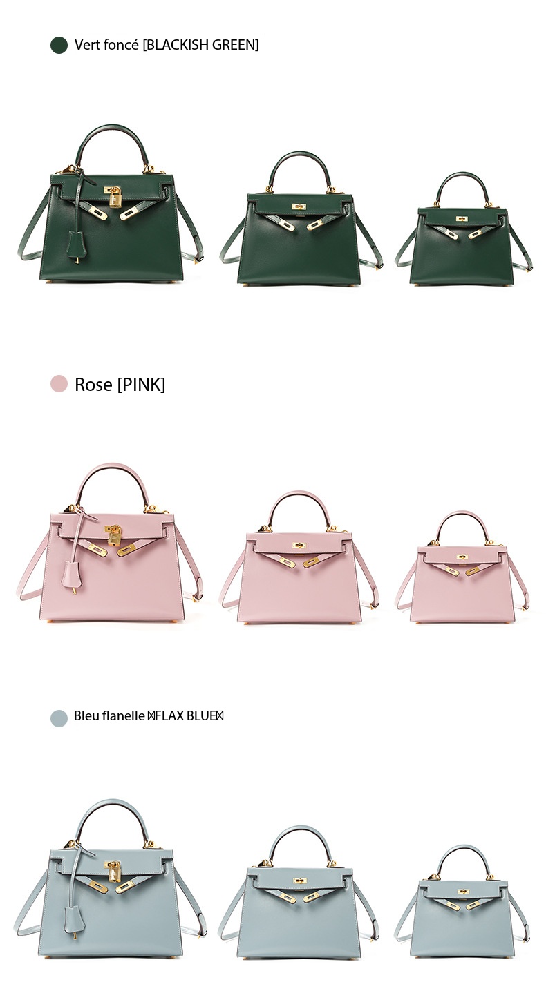 Sac à main Kelly haute couture cuir, haut de gamme KL Demo 0025