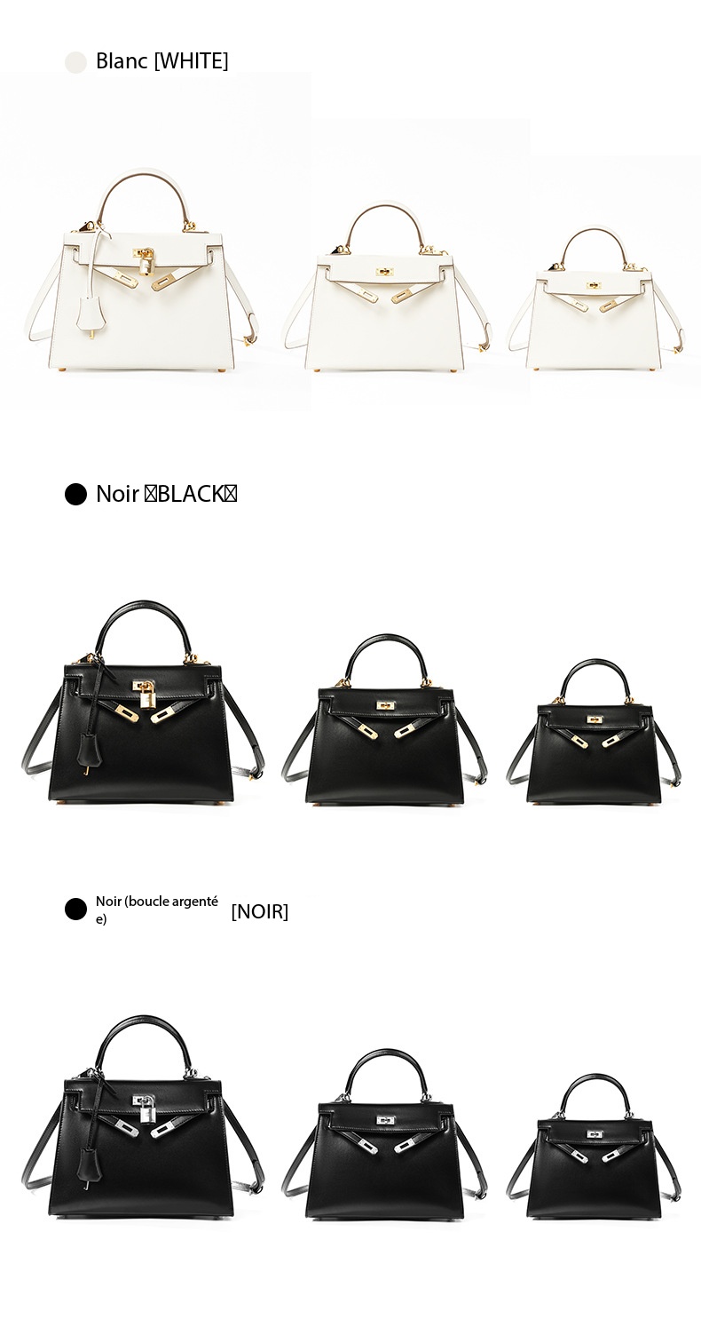 Sac à main Kelly haute couture cuir, haut de gamme KL Demo 0027