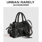 Sac à main cuir femme, sac moto riveté personnalisé riveté 004