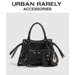 Sac à main cuir femme, sac moto riveté personnalisé riveté 005