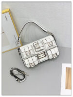Sac à main cuir femmes, sac à grande capacité IT701-01 Blanc