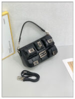 Sac à main cuir femmes, sac à grande capacité IT701-01 Noir