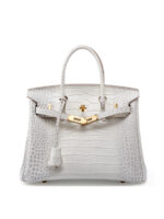 Sac à main femme en cuir à motif crocodile blanc de luxe KZGYBK 0-04