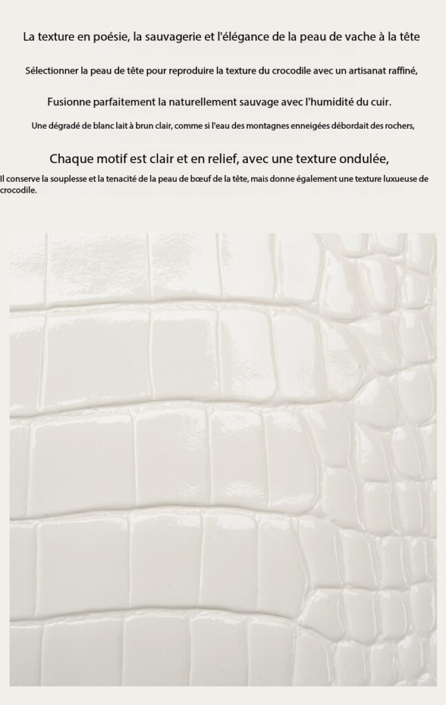 Luxury White Crocodile-Print Leather Women's Handbag KZGYBK 0 Demo new 004