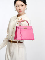 Sac à main femme en cuir de vache haut grain à motif autruche, grande capacité KZYJ0 motif d’autruche KL- 001