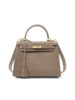 Sac à main femme en cuir de vache haut grain à motif autruche, grande capacité KZYJ0 motif d’autruche KL- 003