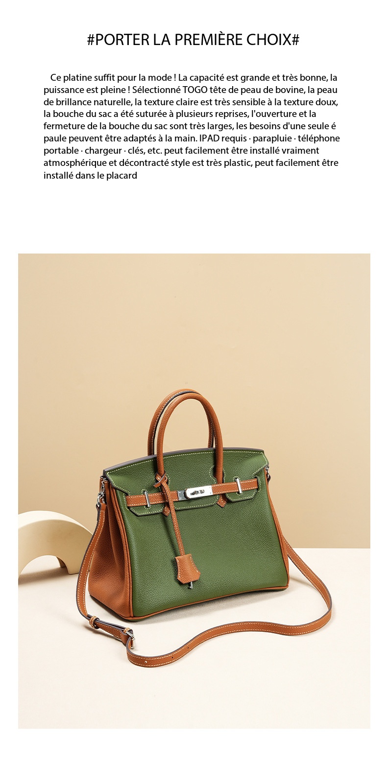 Large, versatile platinum leather bag, 0BK Demo 004