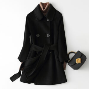 Manteau en cachemire haut de gamme réversible pour femmes D19206
