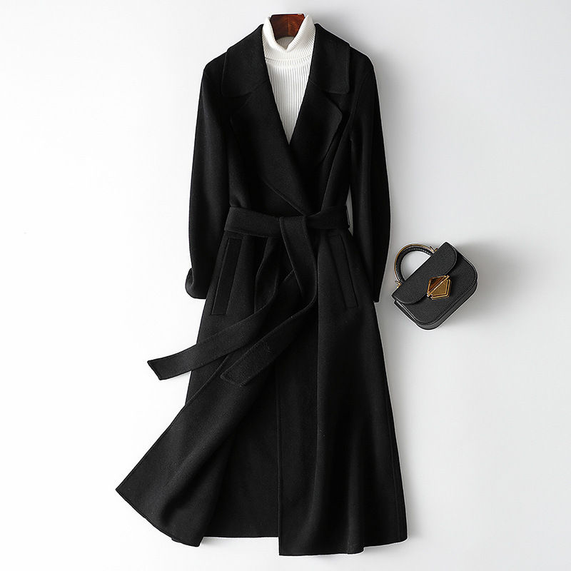 Manteau en cachemire réversible femmes, élégant 2016077-02