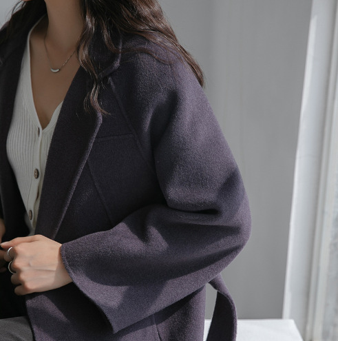 Manteau en cachemire réversible femmes, élégant 2016077-03