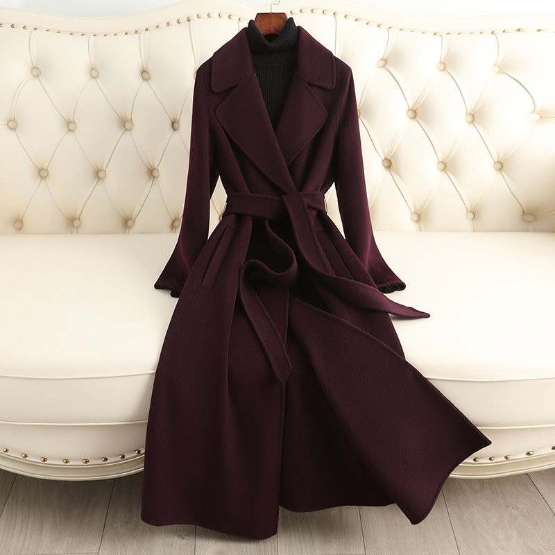 Manteau en cachemire réversible femmes, élégant 2016077-05