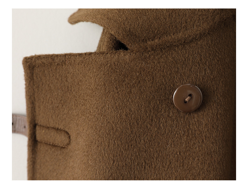 Manteau en laine double face pour femmes, style court, haut de gamme 24-1616 Demo 010