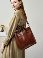Sac bandoulière en cuir véritable, grande capacité PY0216-001