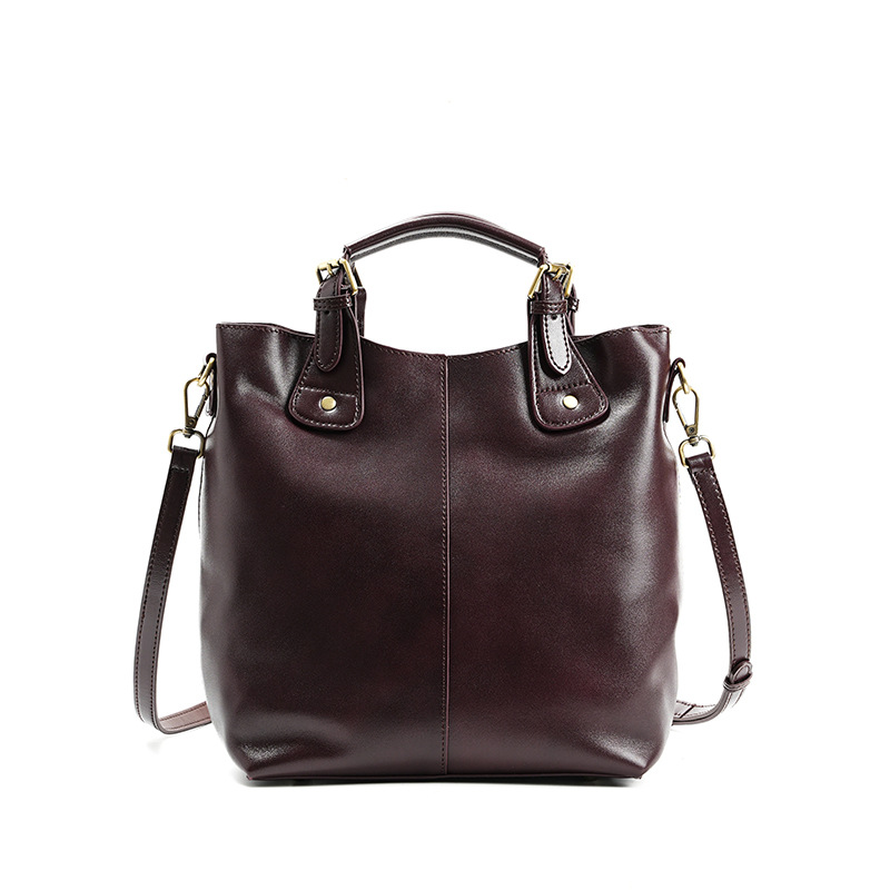 Sac bandoulière en cuir véritable, grande capacité PY0216 Alcool et café