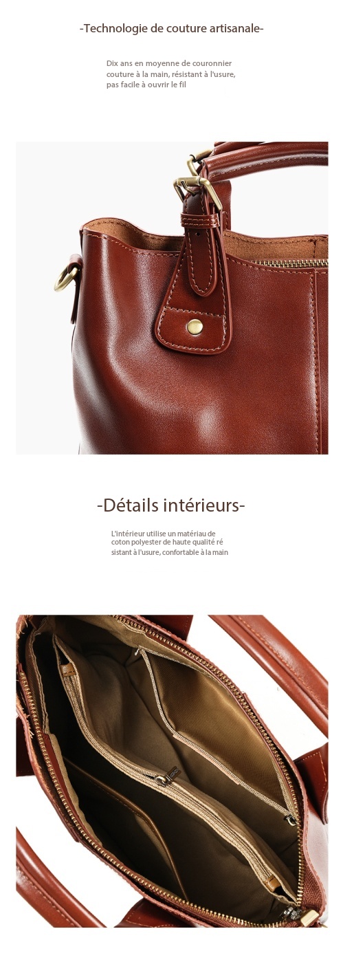 Sac bandoulière en cuir véritable, grande capacité PY0216 Demo 0015