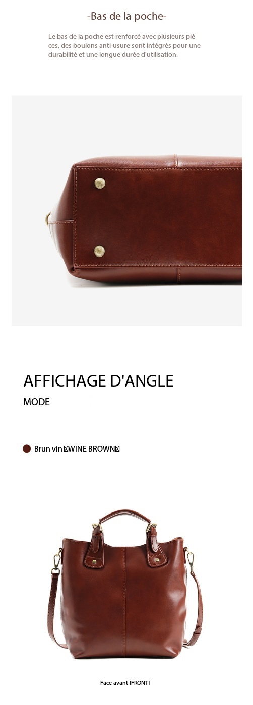 Sac bandoulière en cuir véritable, grande capacité PY0216 Demo 0016