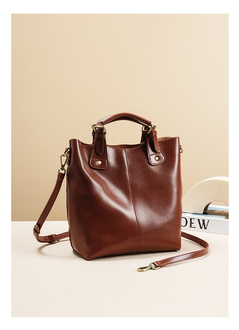 Sac bandoulière en cuir véritable, grande capacité PY0216 Demo 002