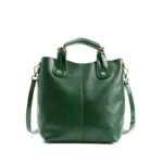 Sac bandoulière en cuir véritable, grande capacité PY0216 Vert