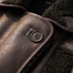 Veste en cuir femme, intégrée en fourrure, style patchwork 5.12.12-03