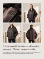 Veste en cuir femme, intégrée en fourrure, style patchwork 5.12.12 Demo 02
