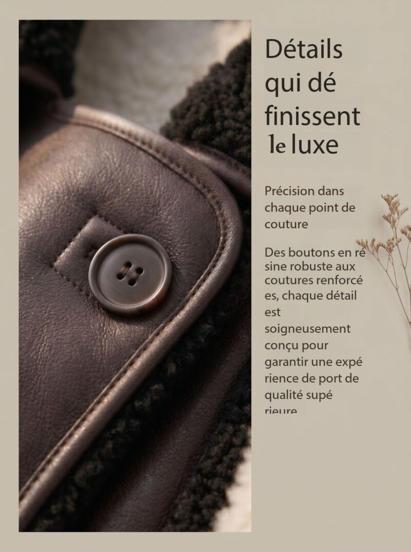 Veste en cuir femme, intégrée en fourrure, style patchwork 5.12.12 Demo 03