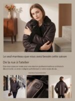 Veste en cuir femme, intégrée en fourrure, style patchwork 5.12.12 Demo 07