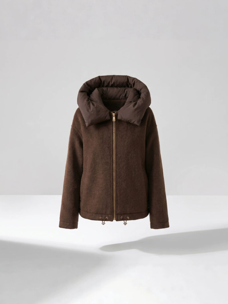 Veste en laine femme, col détachable. Veste vintage 85225-02