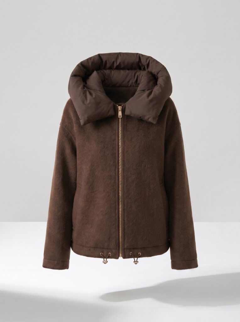 Veste en laine femme, col détachable. Veste vintage 85225 dEMO 02