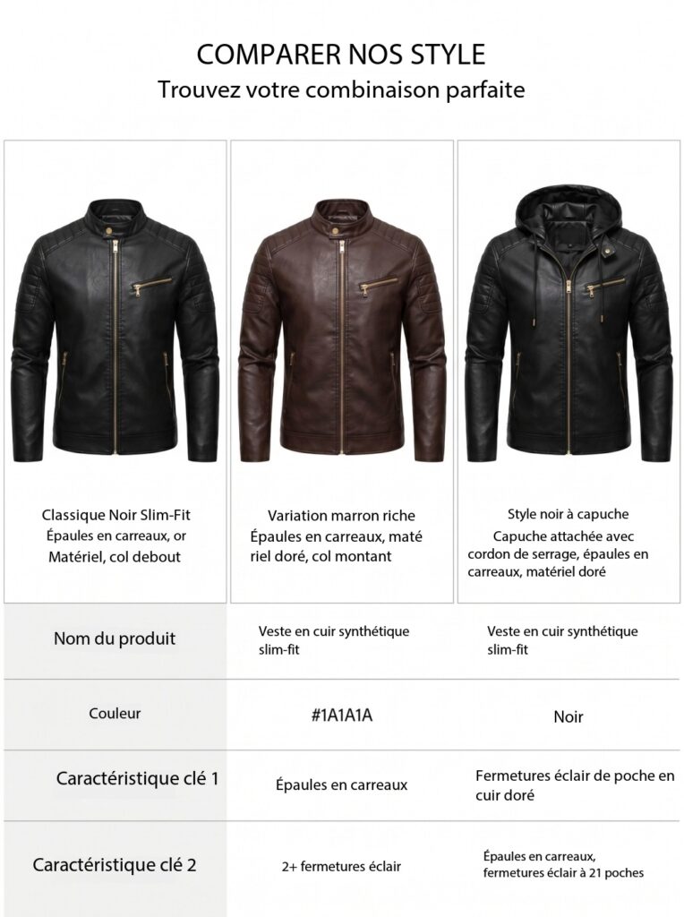 Vestes en cuir végan femme avec cols montants 209 Demo 02
