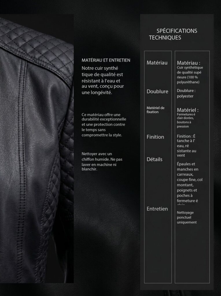 Vestes en cuir végan femme avec cols montants 209 Demo 08