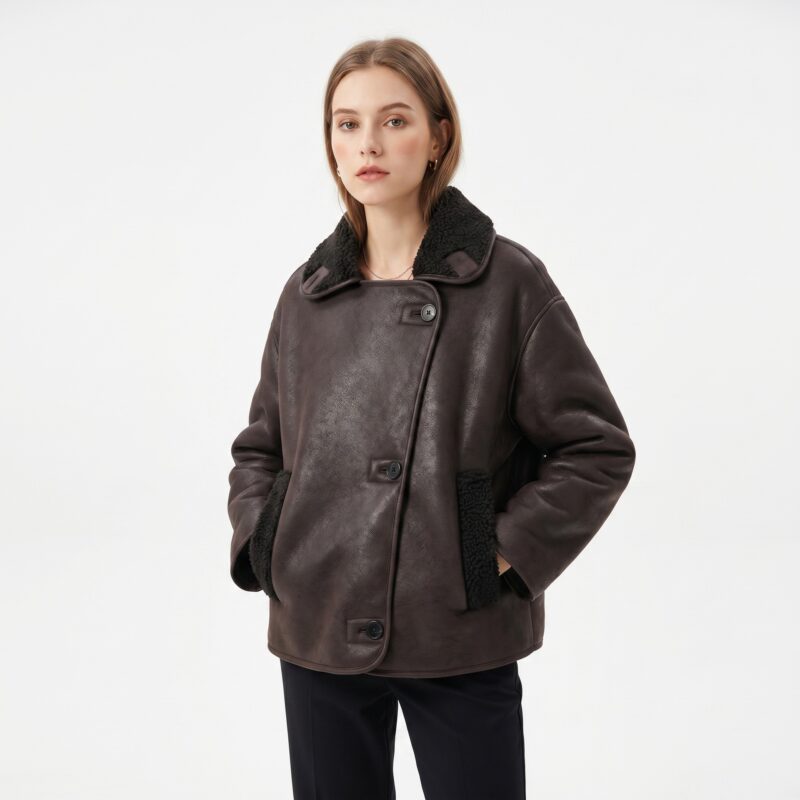 Women's leather jacket with fur lining 5.12.12