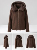 Women's wool jacket with detachable collar. Vintage jacket 85225 dEMO 03