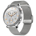 Acier argenté + bracelet en silicone Montre connectée femme fonctions santé, sports...V65