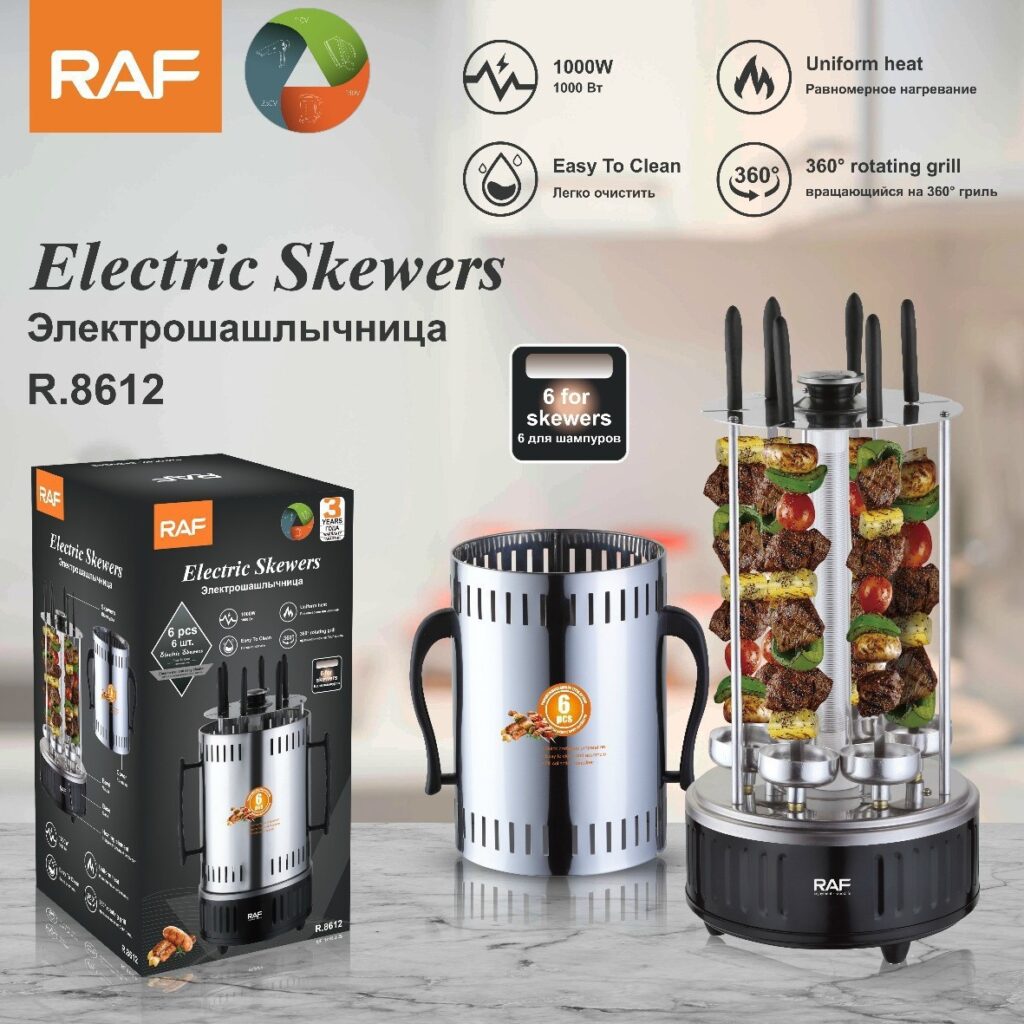 Barbecue, appareil à brochettes multifonctionnel R.8612