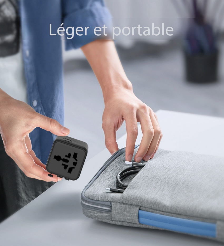 Chargeur Adaptateur universel, adaptateur de voyage 1005N Demo 06