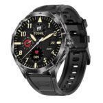 Coque noire (silicone noir) Montre connectée appels Bluetooth, podomètre DA03