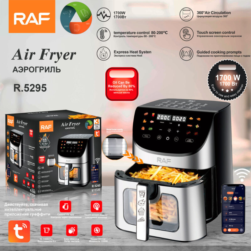Friteuse à air, écran tactile, sans huile ni fumée R.52952-01