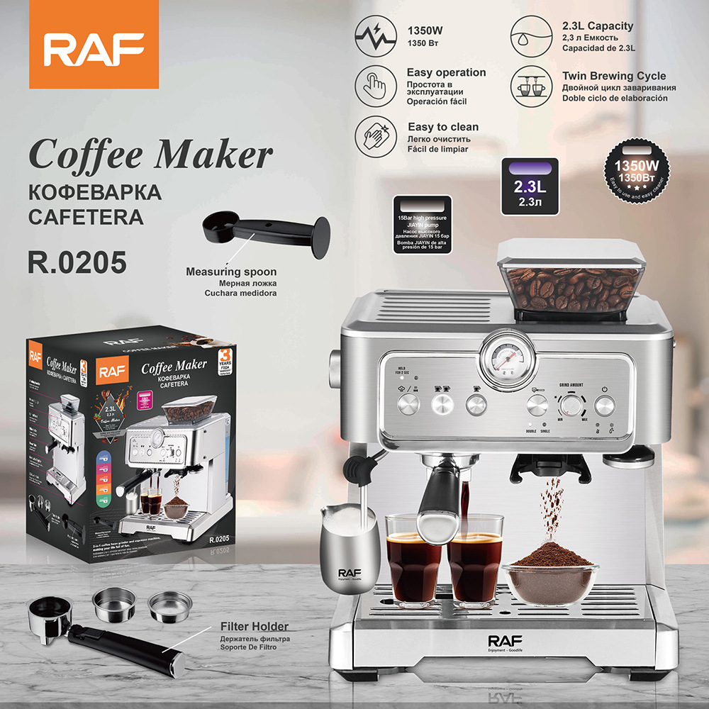 Espresso coffee machine with dial, built-in grinder 20230 Demo 01