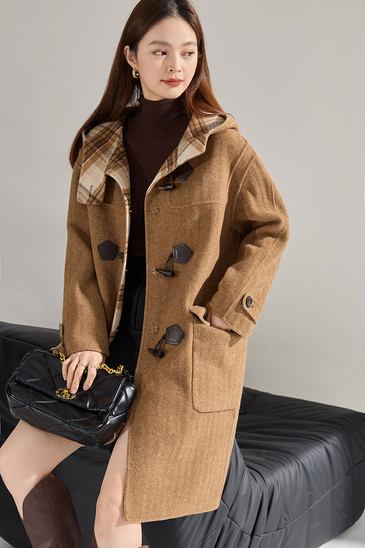 Manteau en laine réversible à motif écossais 15916 Demo 01