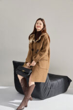Manteau en laine réversible à motif écossais 15916 Demo 03