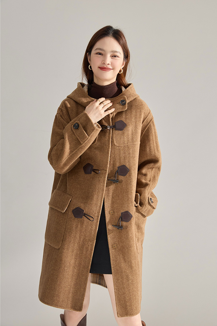 Manteau en laine réversible à motif écossais 15916 Demo 04